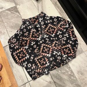 Old Navy Black and Pink Patterned Kids Hoodie